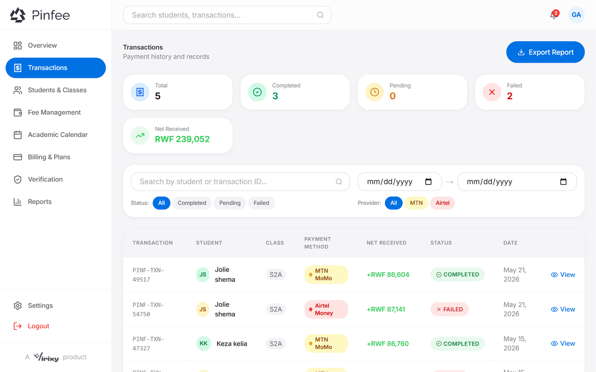 Next dashboard